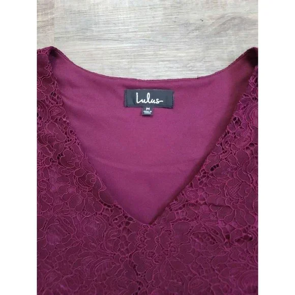 Lulus Bancroft Red Lace Shift Dress - Picture 5 of 7